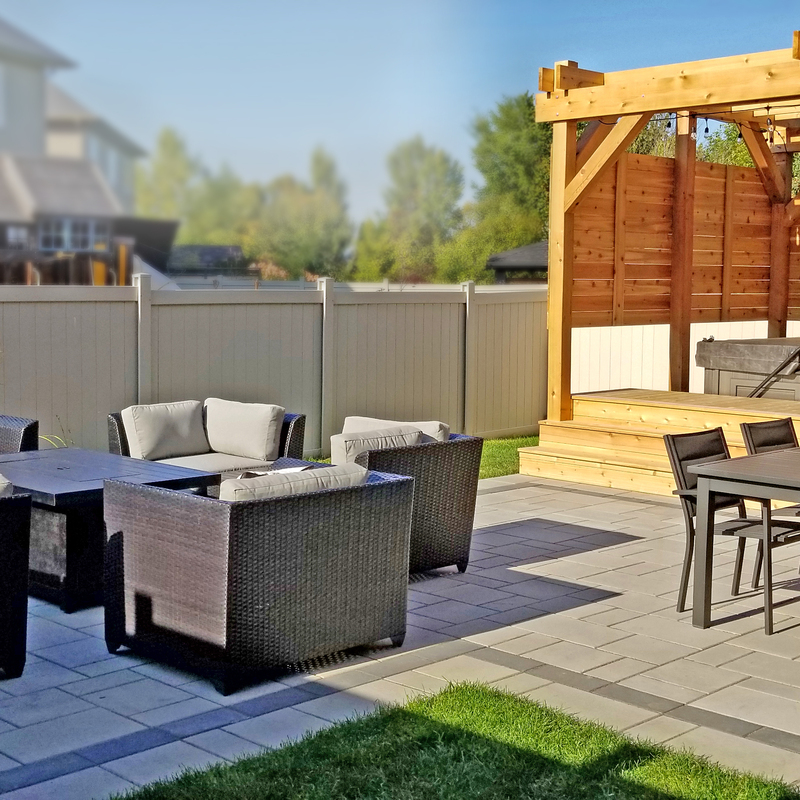 Backyard Patio with Pergola