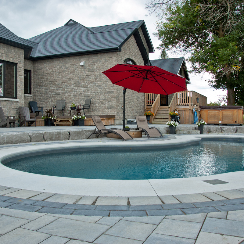 Pool patio landscaping